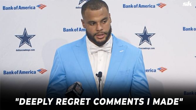"Deeply regret comments I made" - Dak Prescott apologizes for supporting Cowboys fans who threw trash at referees