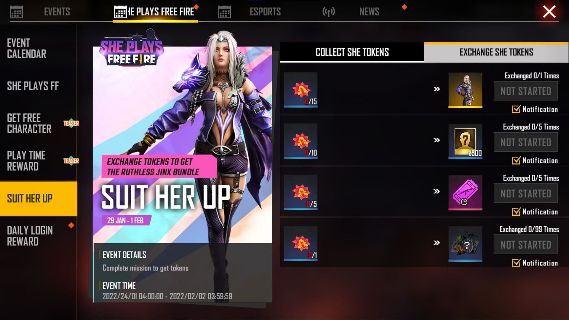 Saved all tokens from the play like a pro event and got the Parkour  bundle on the very first day : r/freefire