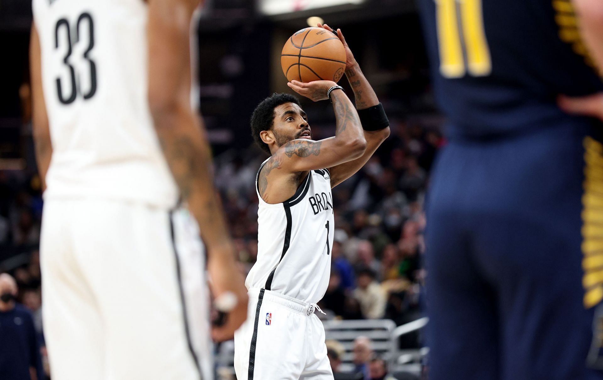 Kyrie Irving #11 of the Brooklyn Nets shoots the ball