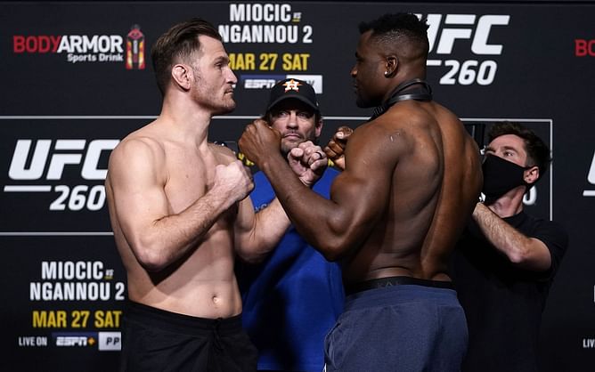 Watch: Cageside view of Francis Ngannou's thunderous KO of Stipe Miocic at UFC 260