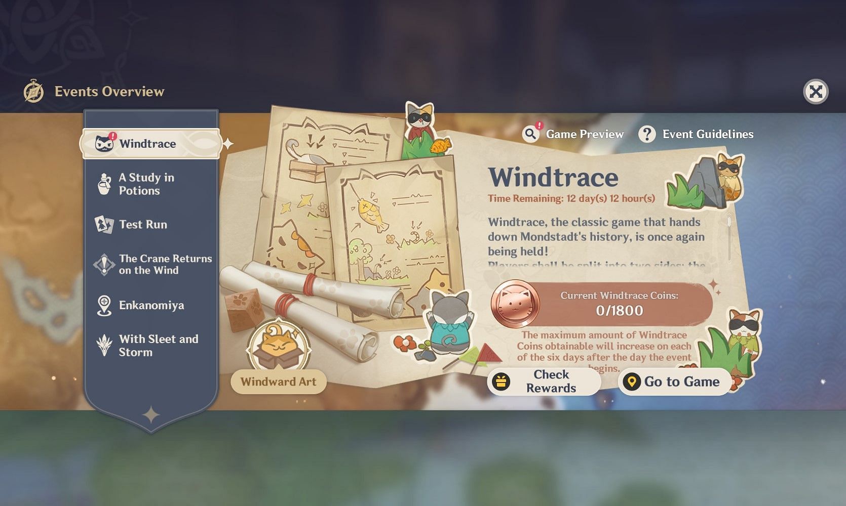 Travelers can see when it ends via the in-game events screen (Image via miHoYo)