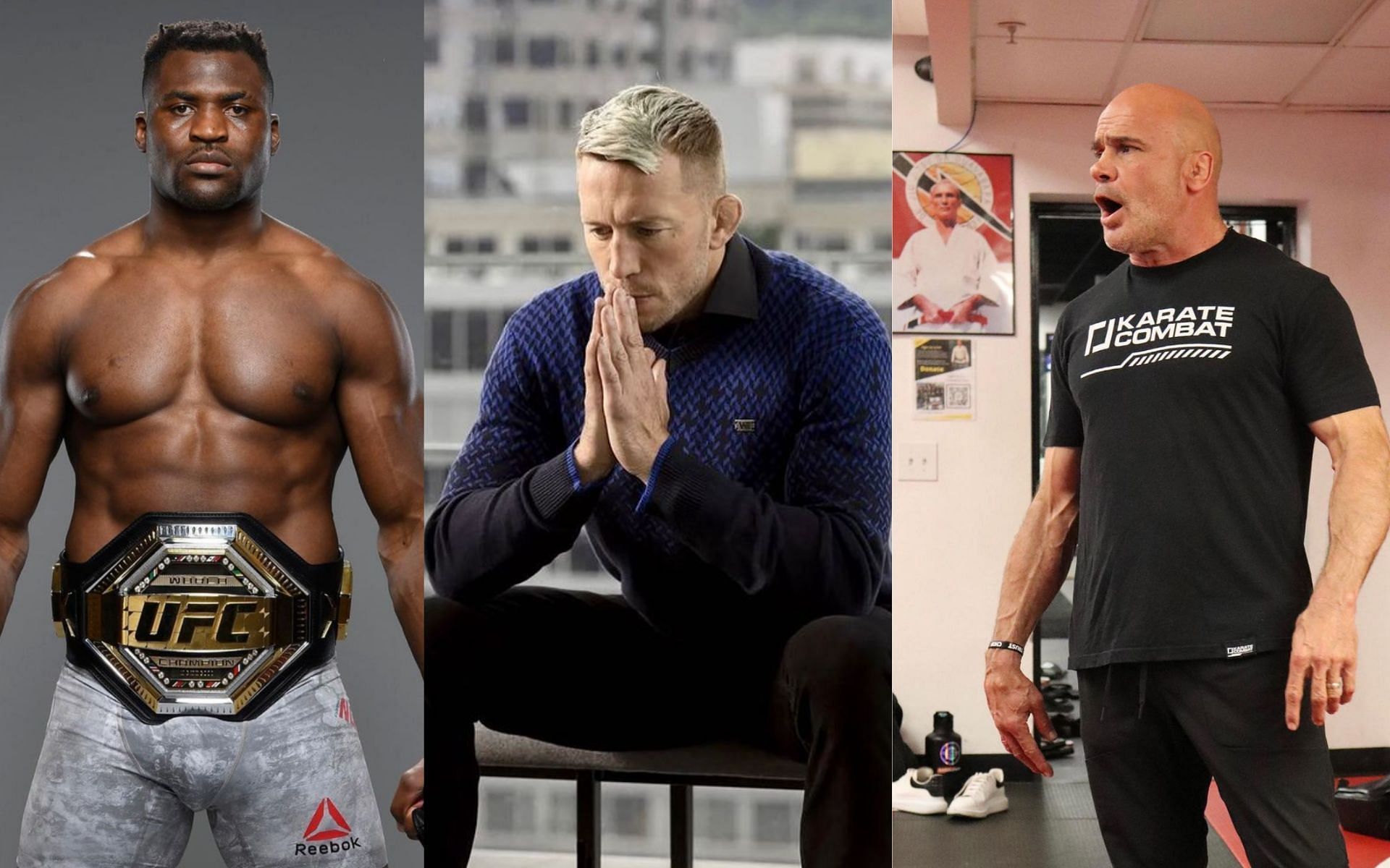 Georges St-Pierre says he&#039;d rather fight Francis Ngannou on the street than Bas Rutten; teaches how to win a street fight [Credits: @francisngannou, @gerogesstpierre via Instagram]