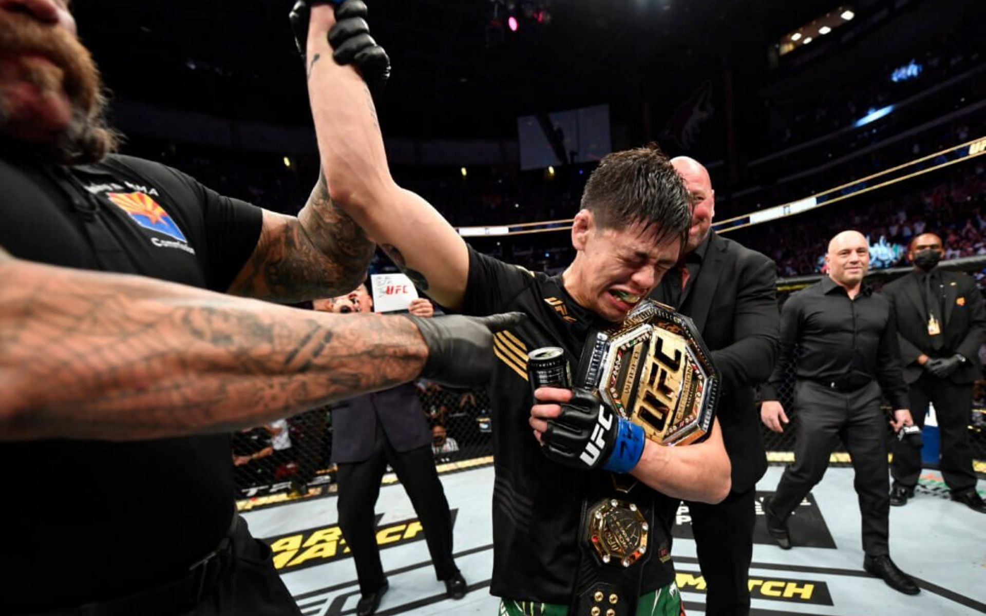 Moreno emotional after being crowned UFC flyweight champion