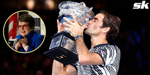 Billie Jean King and Roger Federer