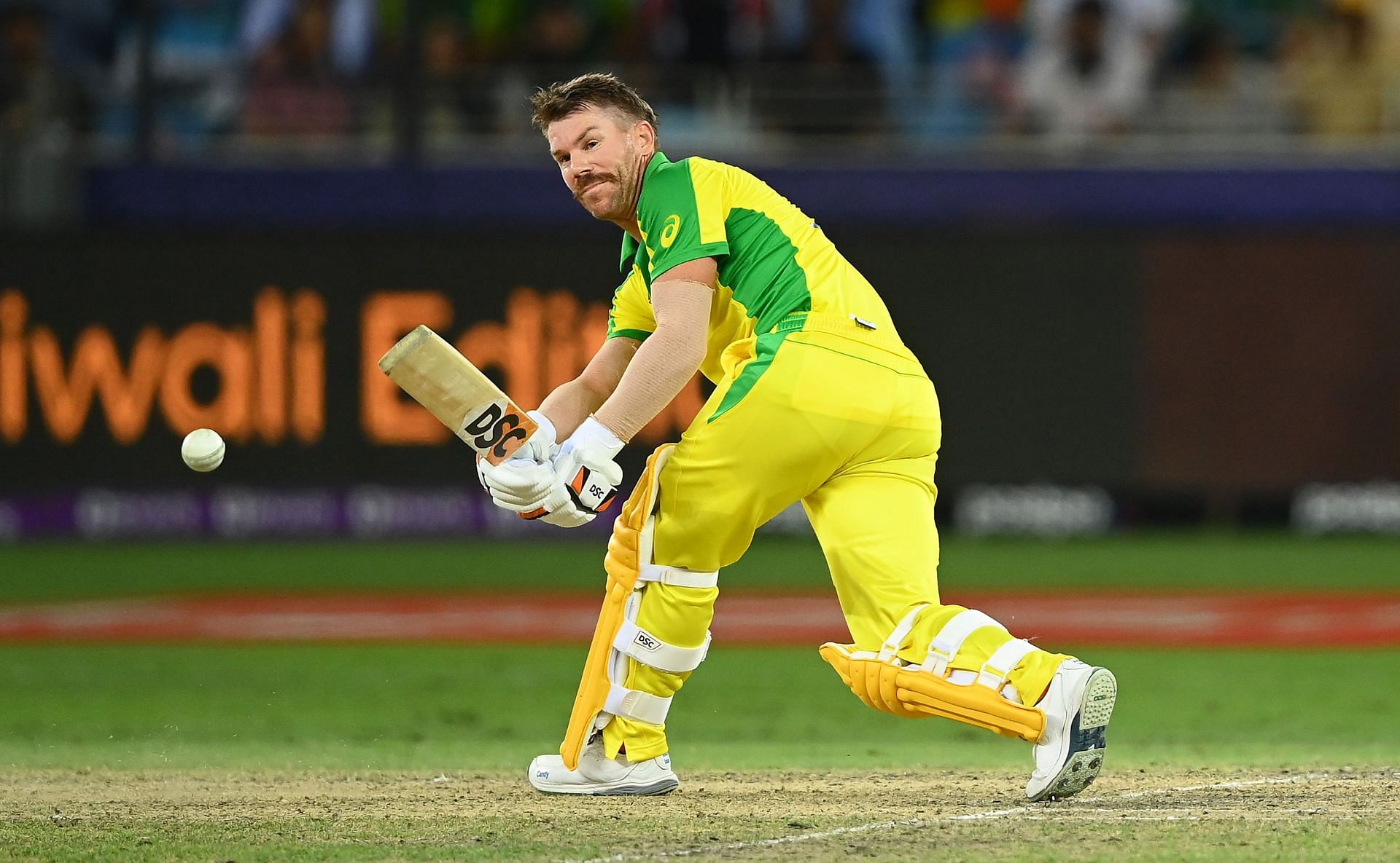 Australian opener David Warner during the T20 World Cup 2021. Pic: Getty Images