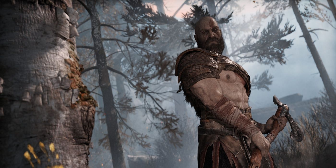 Kratos holding his axe (Image via Sony)