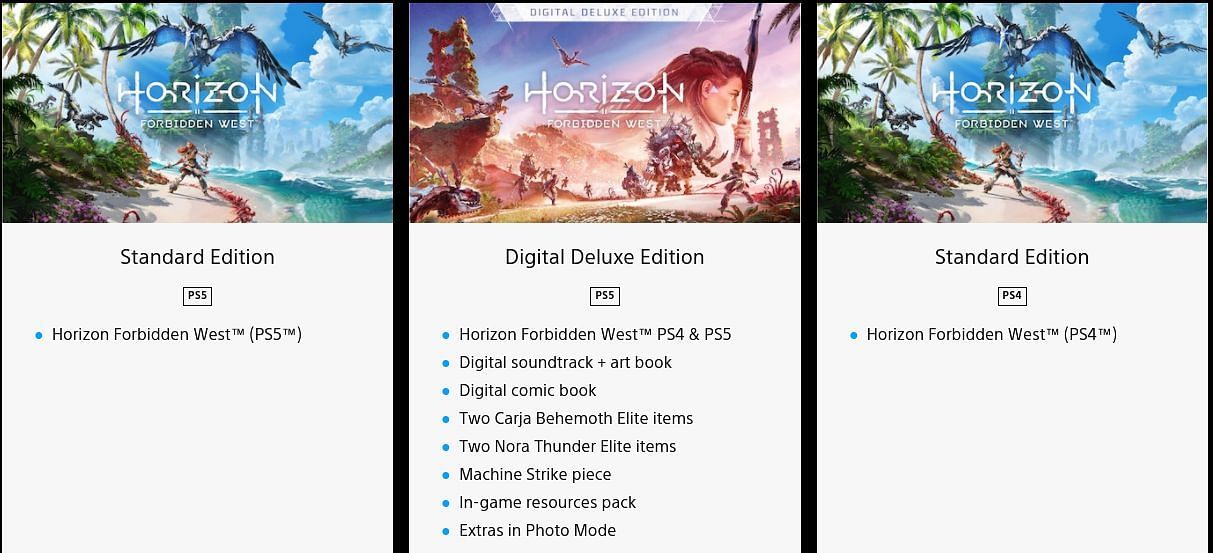 All options available in PlayStation (Image via. PlayStation)