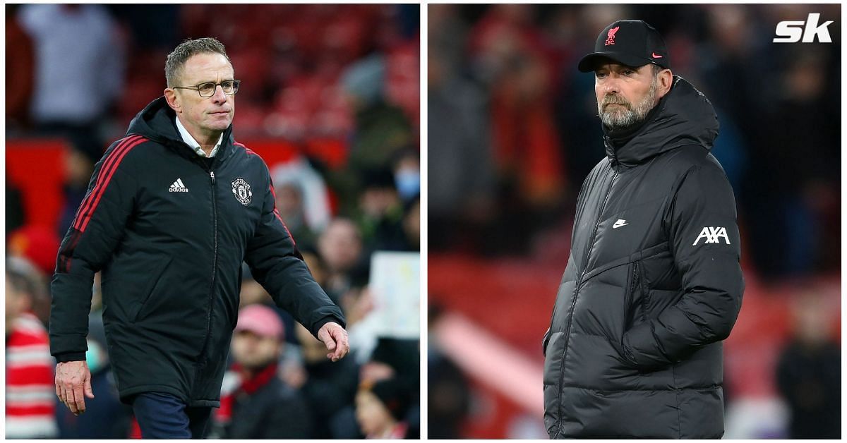 Manchester United manager Ralf Rangnick and Liverpool boss Jurgen Klopp