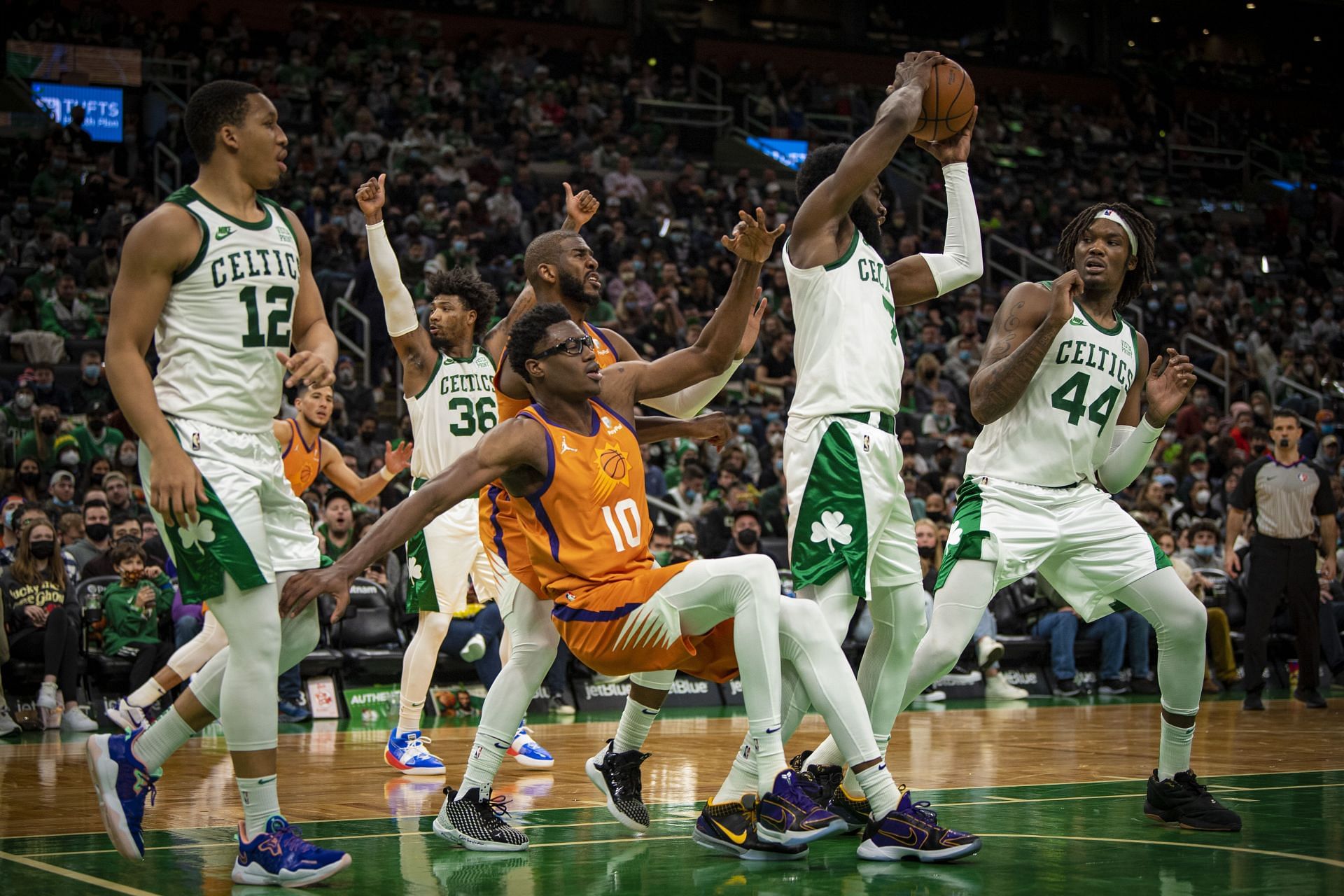 The Boston Celtics against the Phoenix Suns