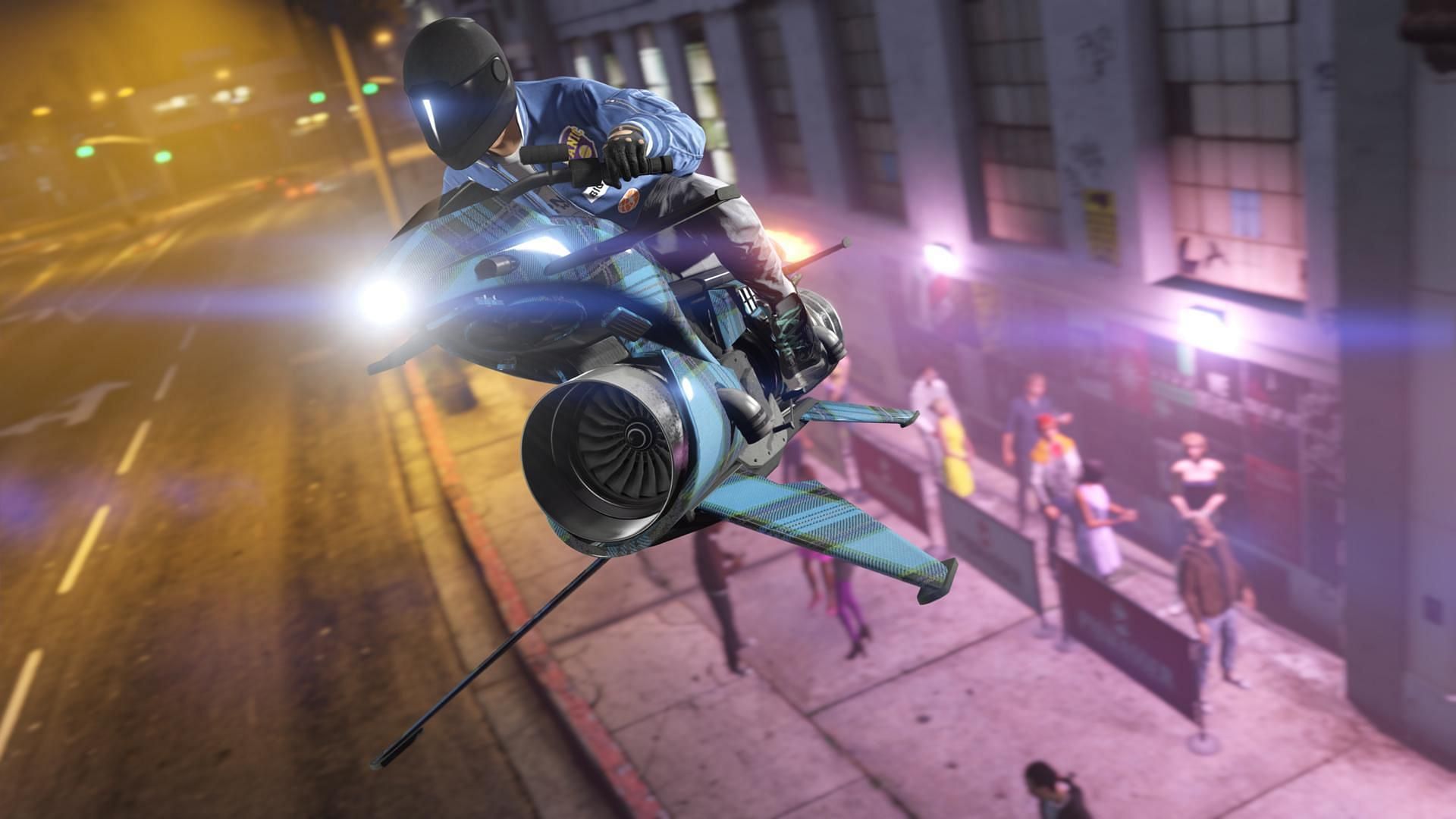 Flying it isn&#039;t as dangerous as controlling a plane (Image via Rockstar Games)