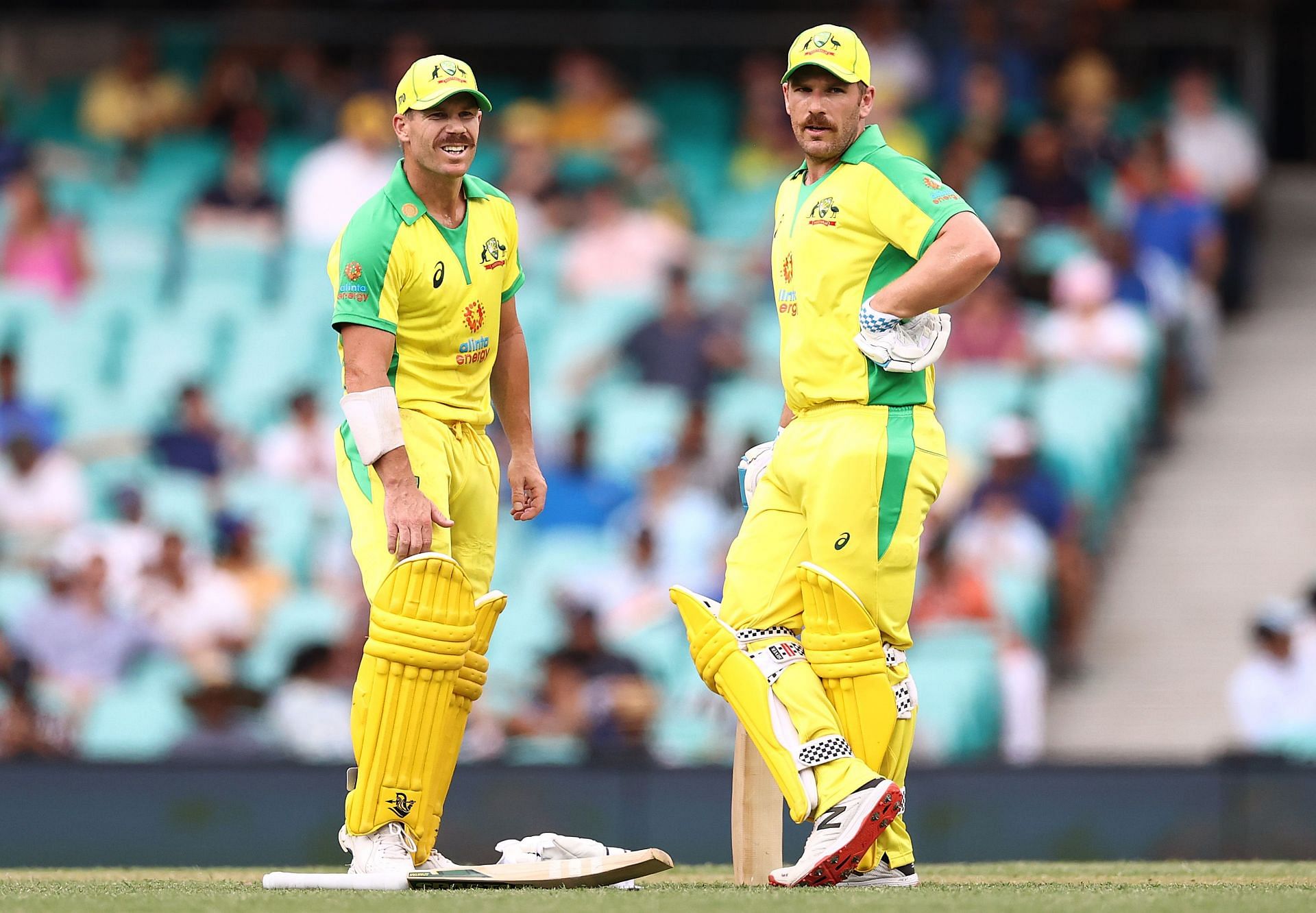 David Warner (left) and Aaron Finch. Pic: Getty Images