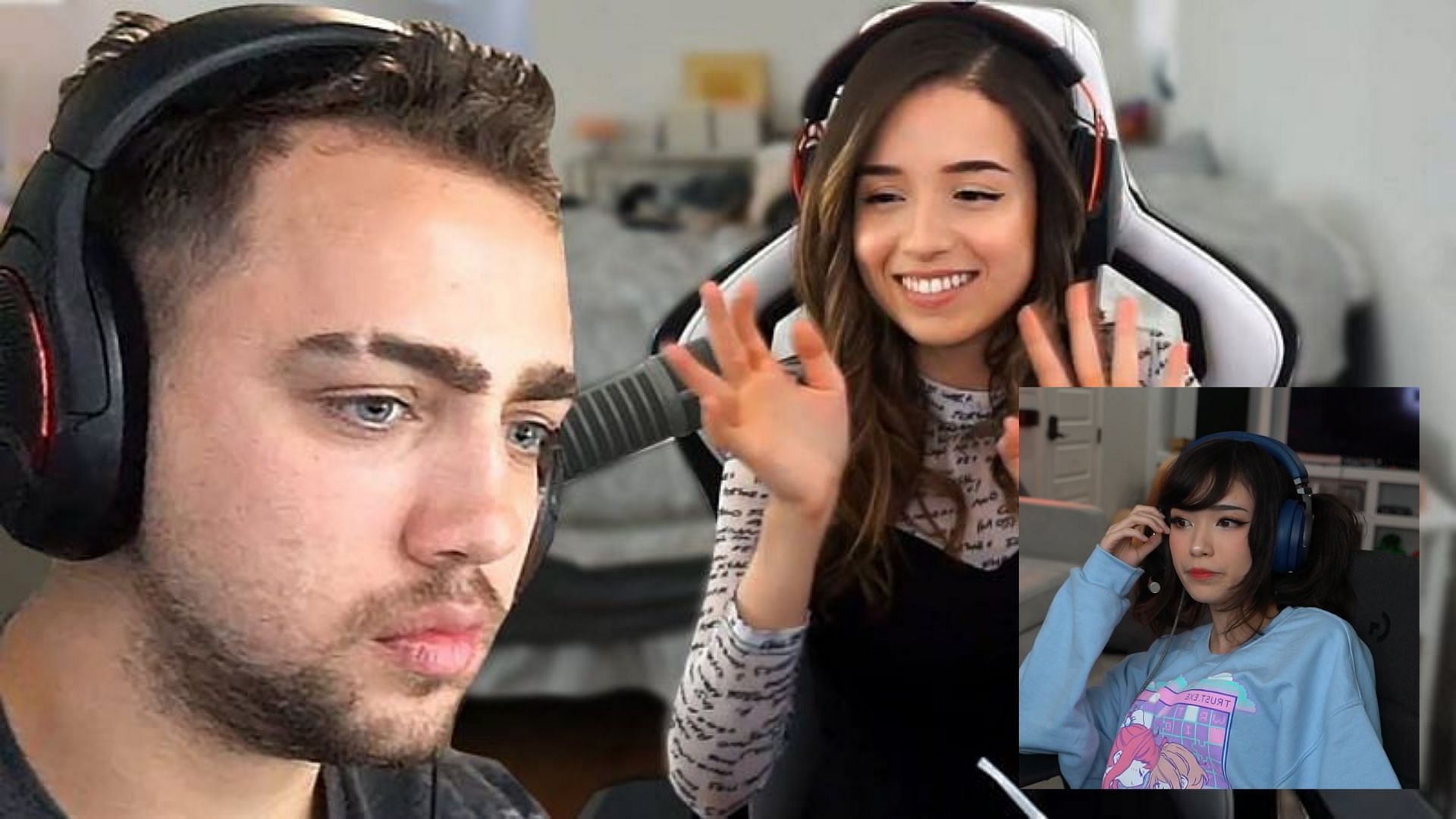 Emiru faces second-hand embarrassment when Mizkif shows how Pokimane ghosts him (Image via Sportskeeda)