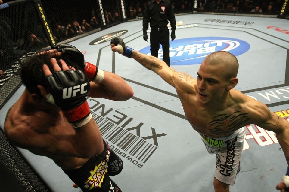 A young Dustin Poirier made good on his octagon debut by destroying Josh Grispi