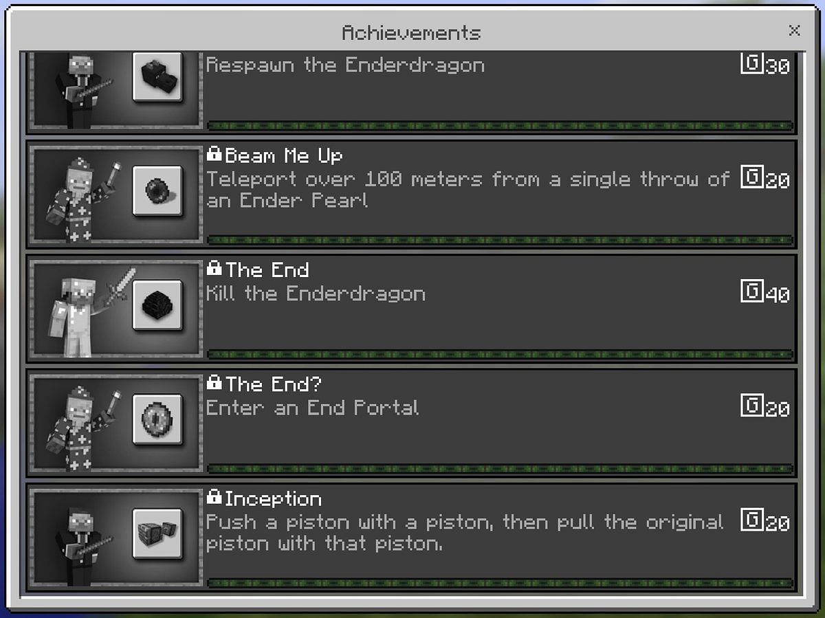 Achievements are added every update (Image via Mojang)
