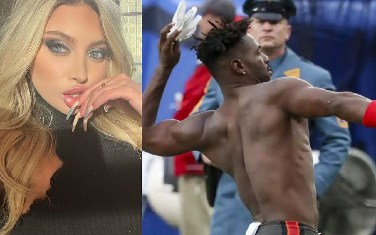 Influencer Ava Louise details night before Antonio Brown&#039;s on field meltdown (Image via Instagram/avalouiise and AP)