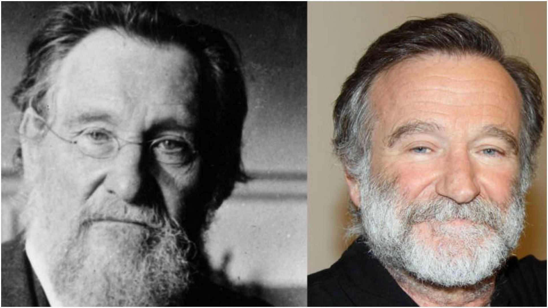 Robin Williams and his lookalike (Images via Getty)