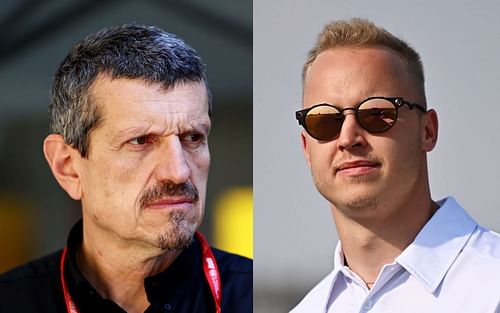 Guenther Steiner (left) is surprised that "people didn't let go" of Nikita Mazepin (right) for his actions