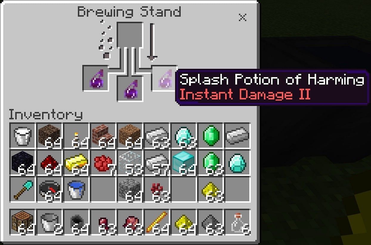 splash potion of harming (Image via Minecraft)