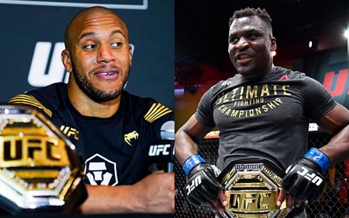 Ciryl Gane (left); Francis Ngannou (right)