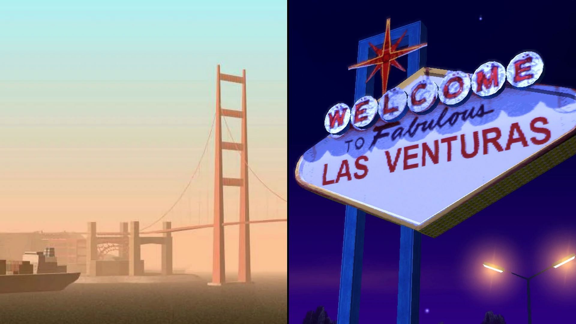 San Fierro and Las Venturas can only be visited in GTA San Andreas (Image via Rockstar Games)