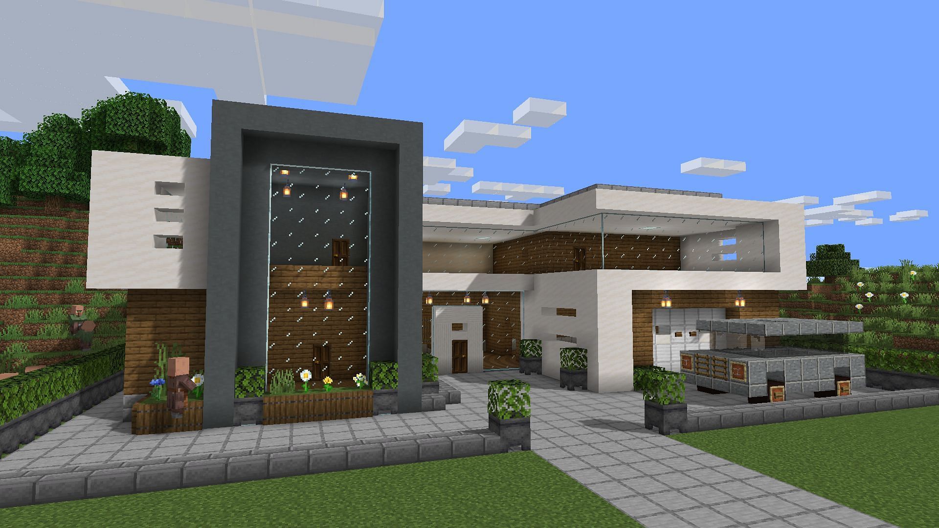 Minecraft modern, Minecraft houses, Modern minecraft houses