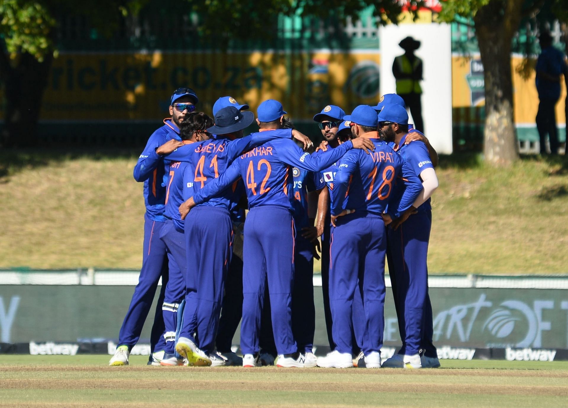 Team India during the 2nd ODI. Pic: Getty Images