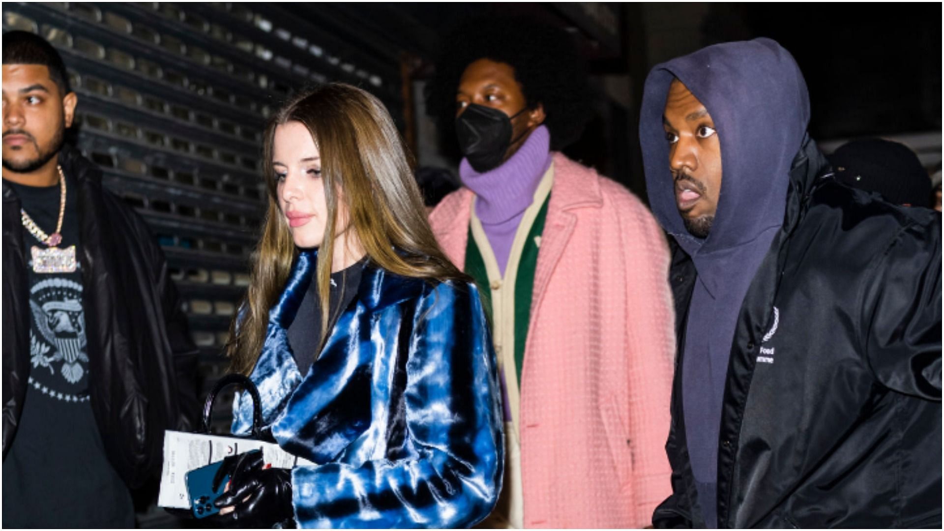 Julia Fox and Kanye West are seen in Greenwich Village on January 04, 2022 in New York City (Image via Gotham/Getty Images)