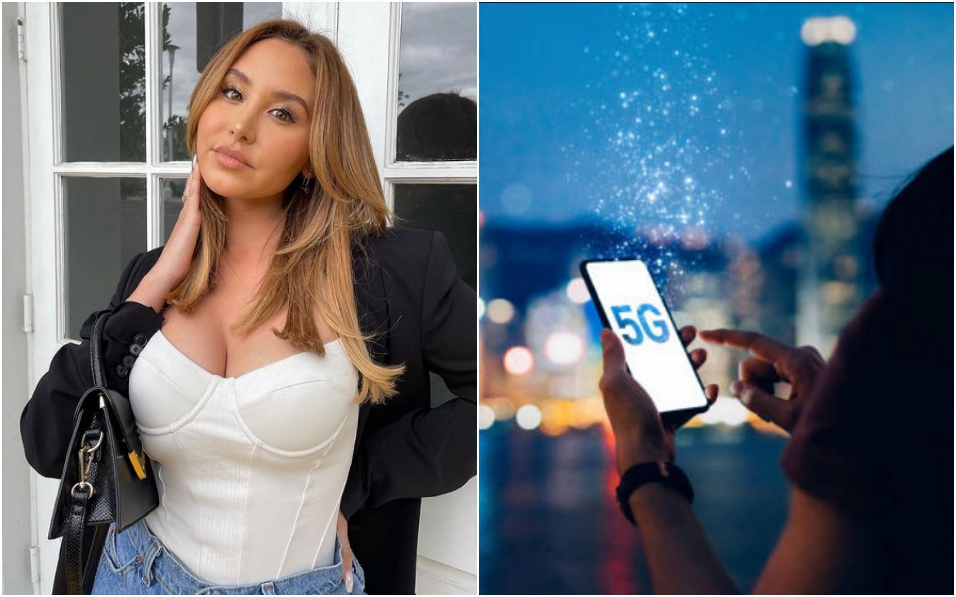 Catherine McBroom posts about her concern over 5G radiation (Image via Instagram/catherinemcbroom and Getty Images/d3sign)