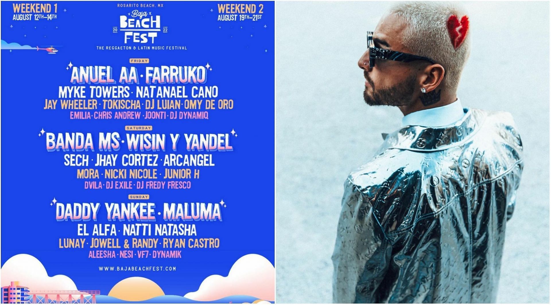Baja Beach Fest 2022 Lineup: Daddy Yankee, Maluma, Anuel AA & More –  Billboard