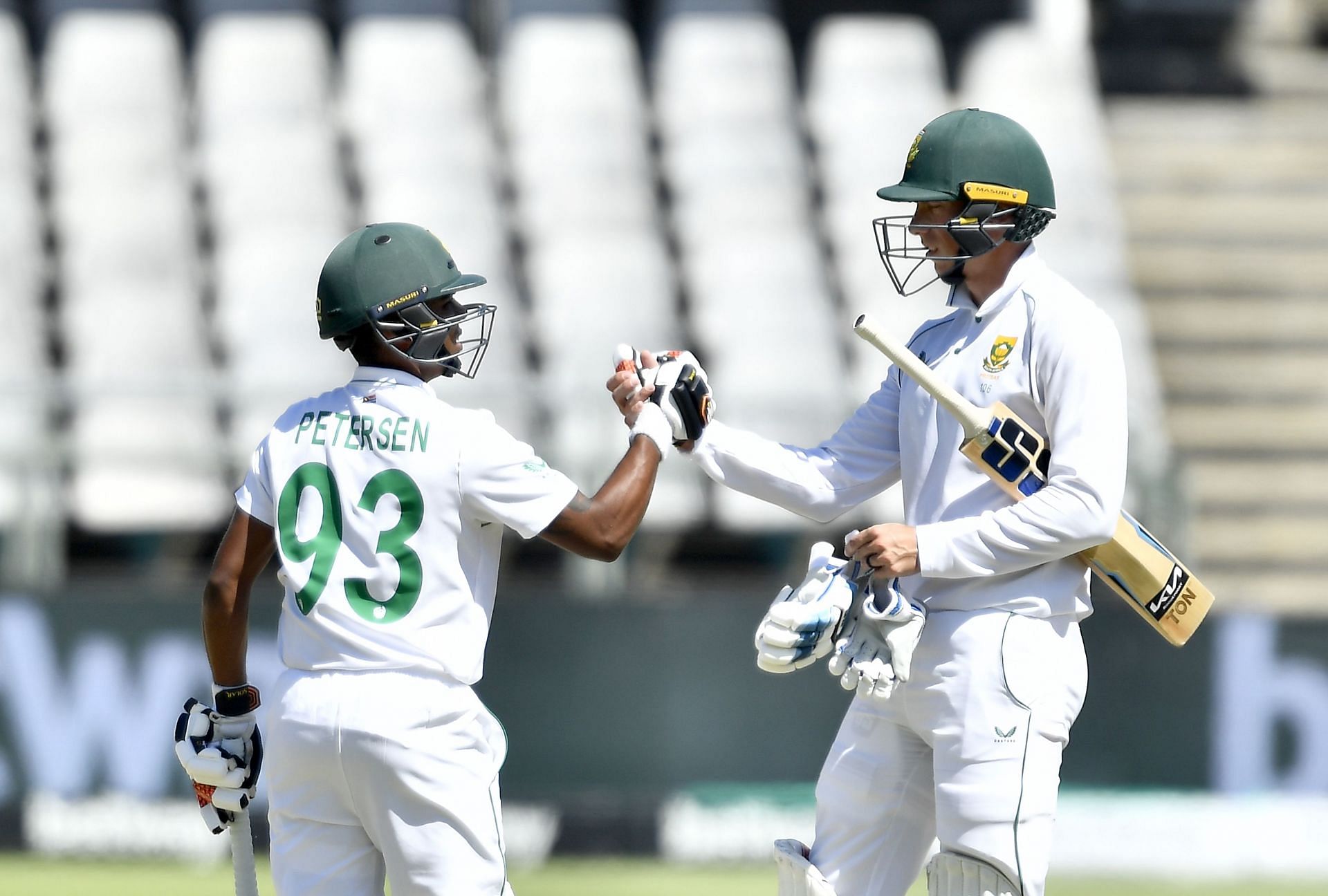 Keegan Petersen with Rassie van der Dussen. Pic: Getty Images