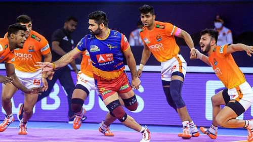 Pardeep Narwal scored a Super 10 as UP Yoddha defeated Puneri Paltan (Image: Pro Kabaddi/Facebook)