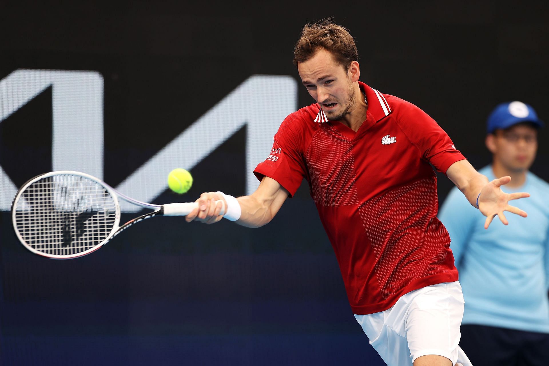 Daniil Medvedev during his match against Ugo Humbert at the 2022 ATP Cup
