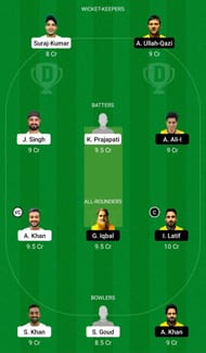 QUT vs GGI Dream11 Team - 1