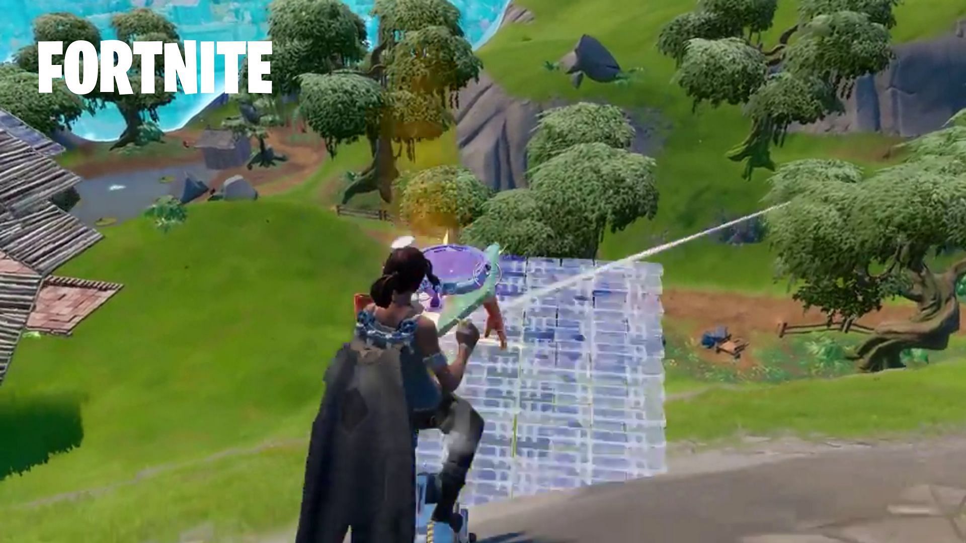 تعرض لاعب Fortnite للقنص بواسطة الذكاء الاصطناعي من خلال الأشجار أثناء التأرجح (الصورة من Reddit)