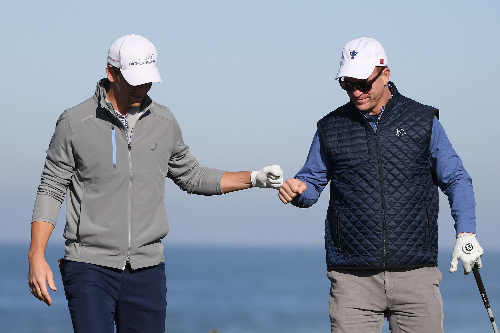 Peyton and Eli Manning at AT&amp;T Pebble Beach Pro-Am - Round Two