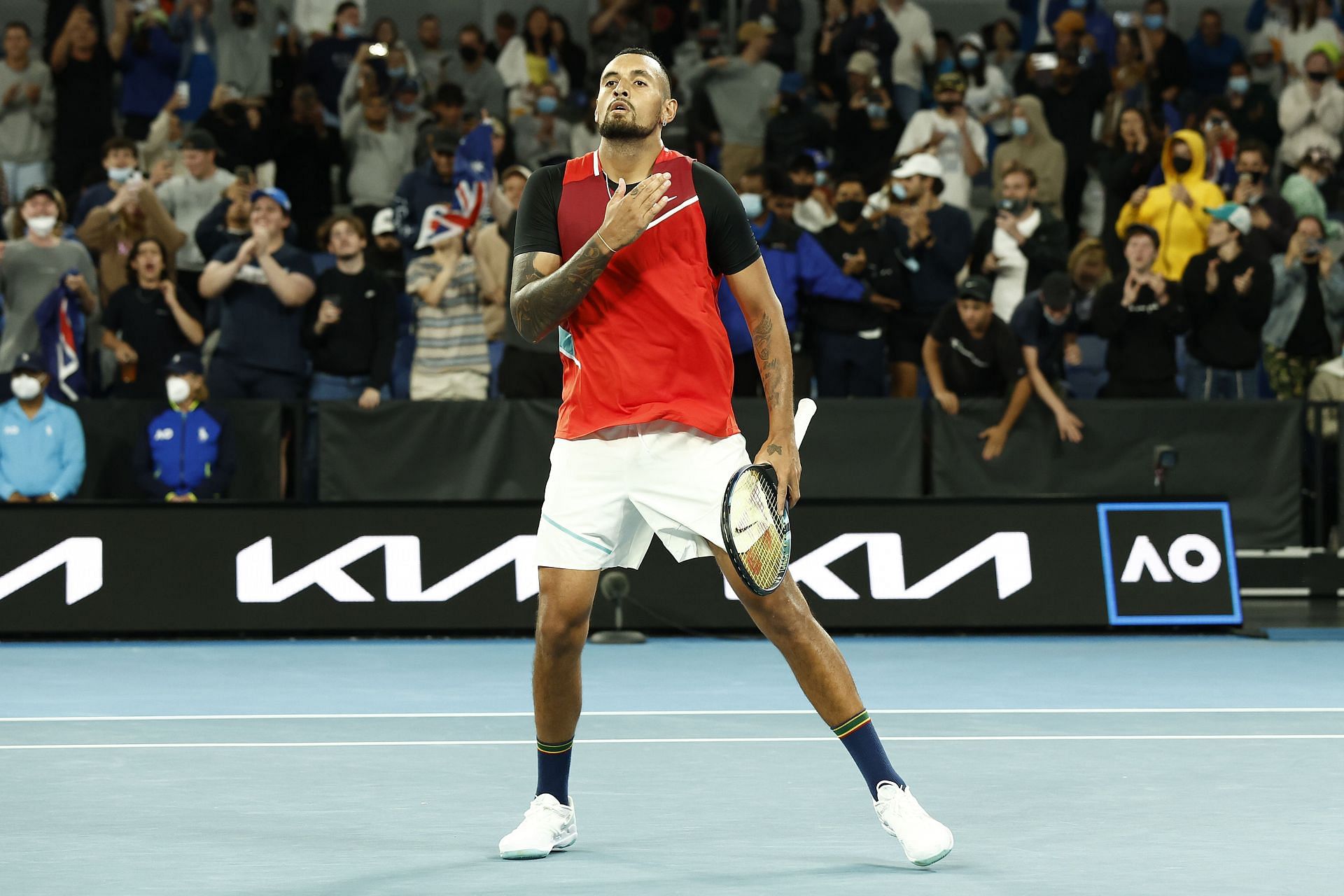 Kyrgios imitated Cristiano Ronaldo&#039;s &quot;SIUU&quot; celebration after his victory