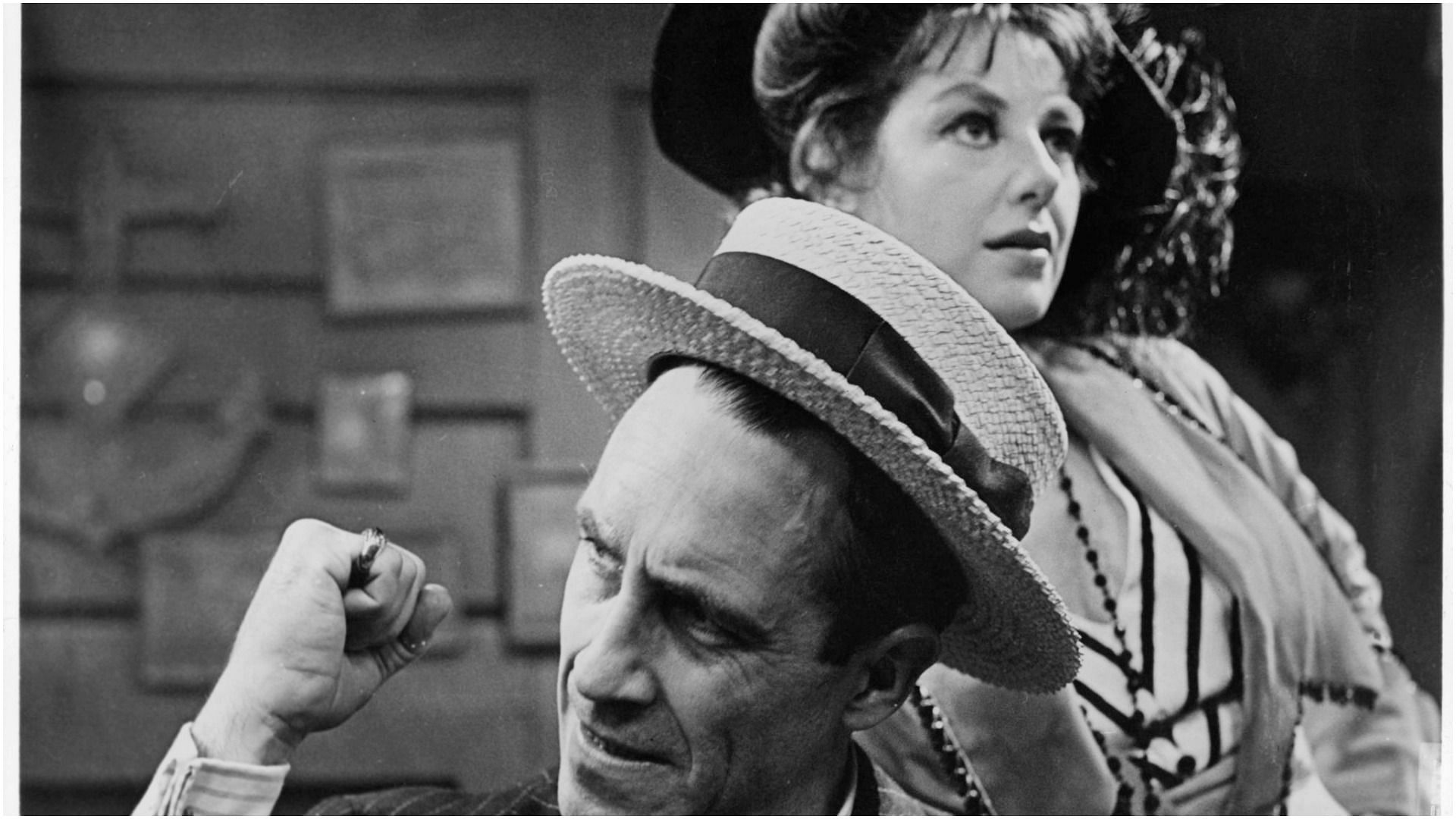 Jason Robards pumps fist as Joan Copeland looks the other way in a scene from the film &#039;The Iceman Cometh,&#039; in 1973 (Image by 20th Century Fox/Getty Images)