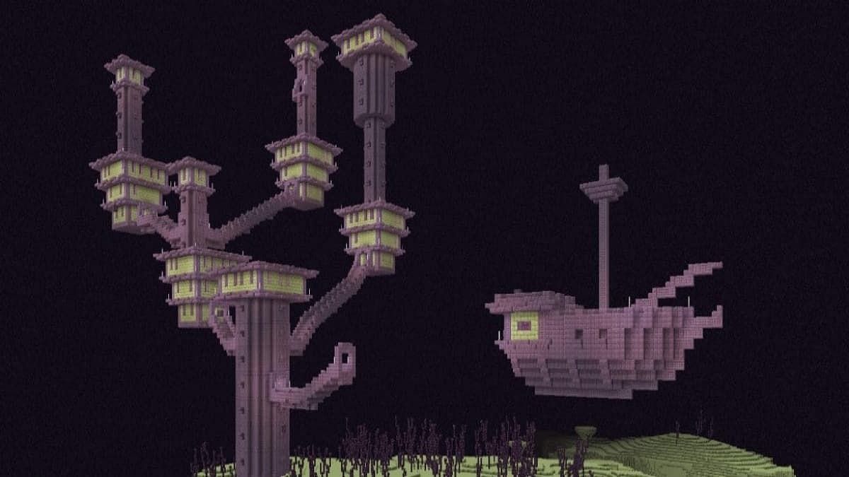 End cities can be treacherous, but their rewards are worth it (Image via Mojang)