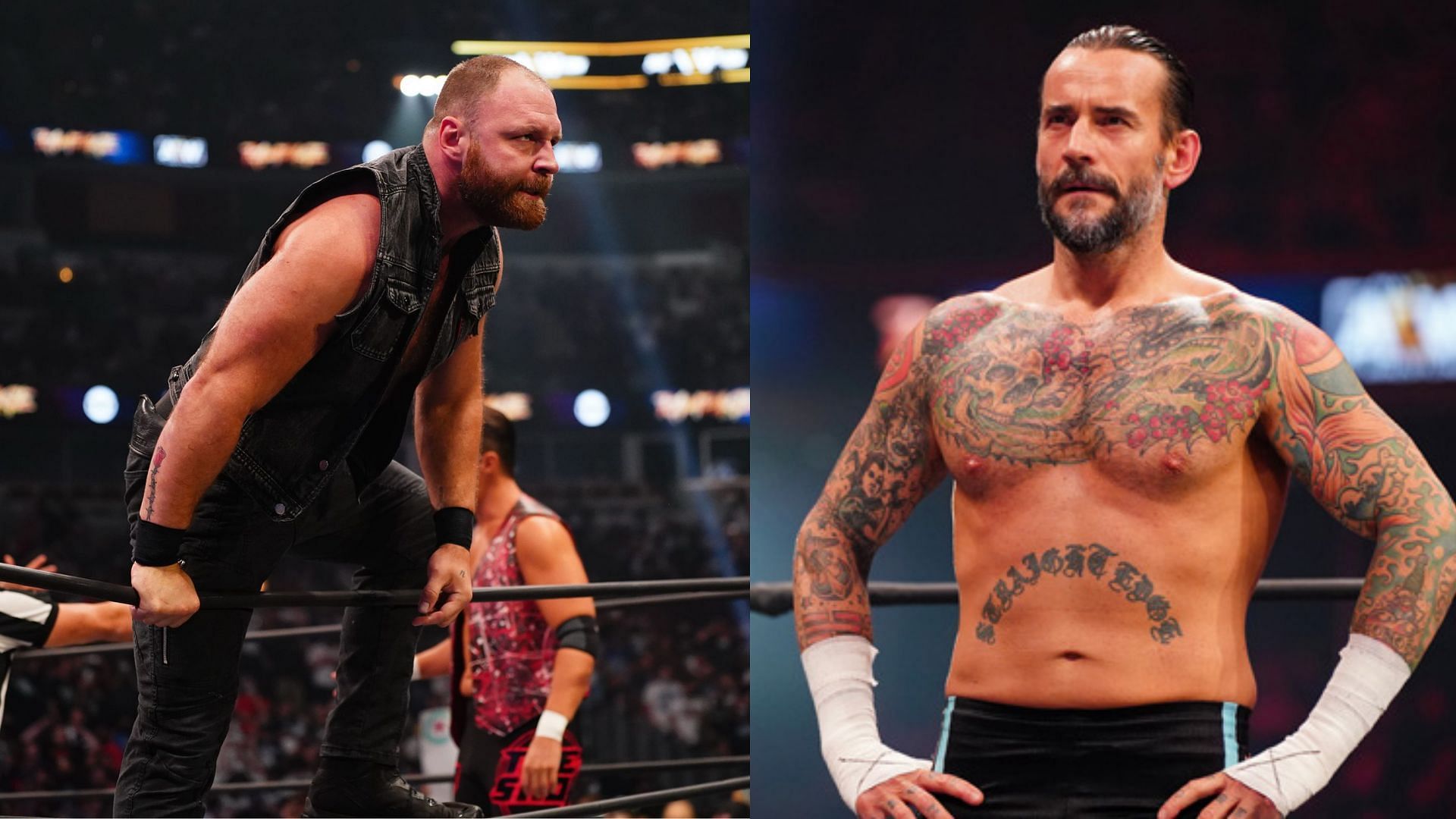 AEW star Jon Moxley (left) could face CM Punk (right) on his return.
