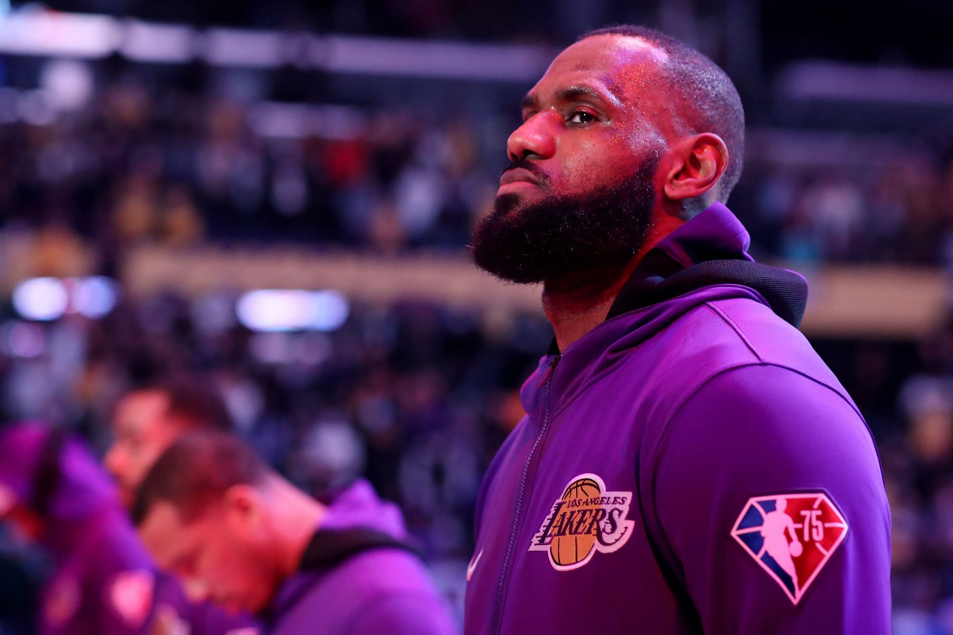 LeBron James ahead of the Minnesota Timberwolves v LA Lakers game.