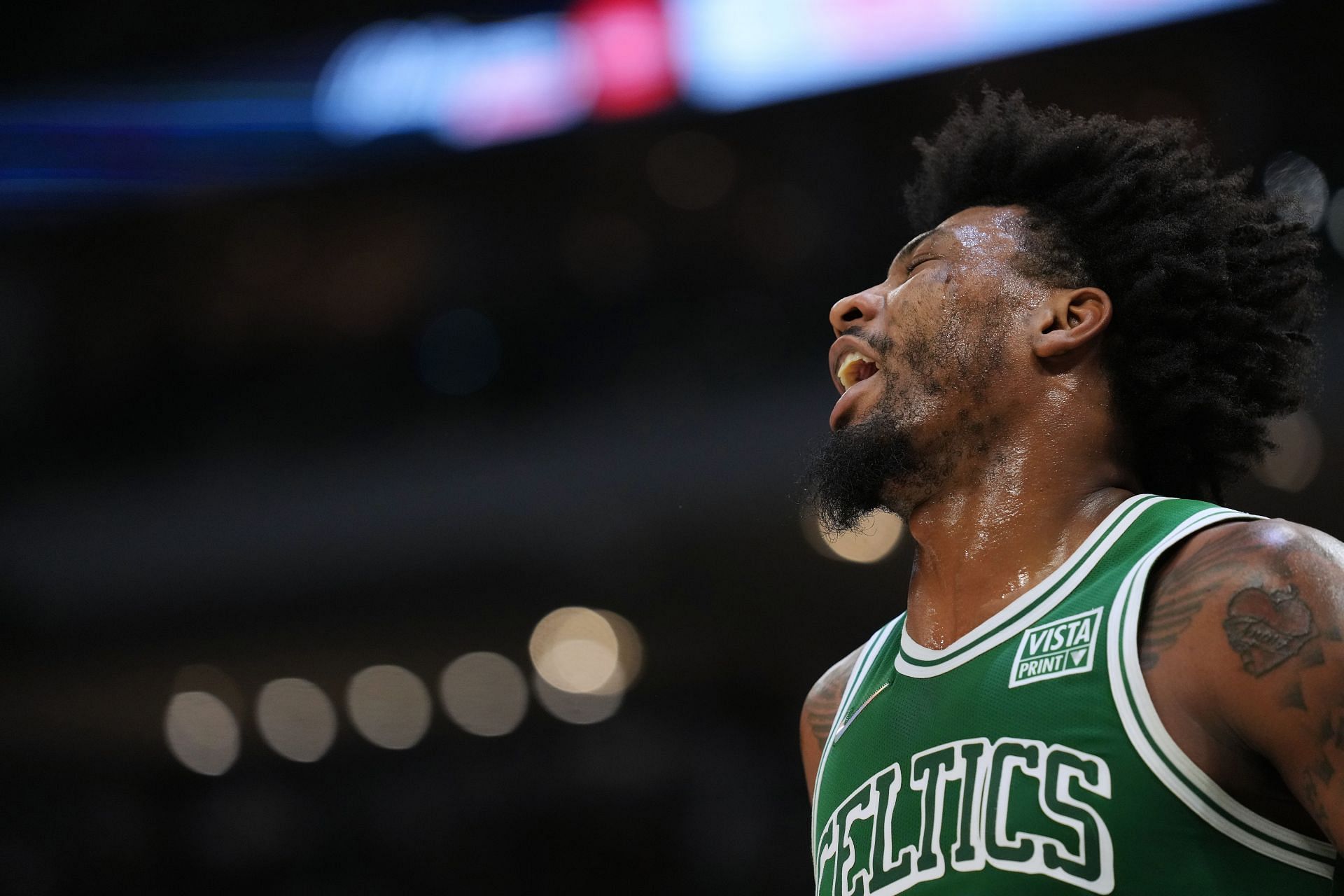 Marcus Smart in action at a Celtics game