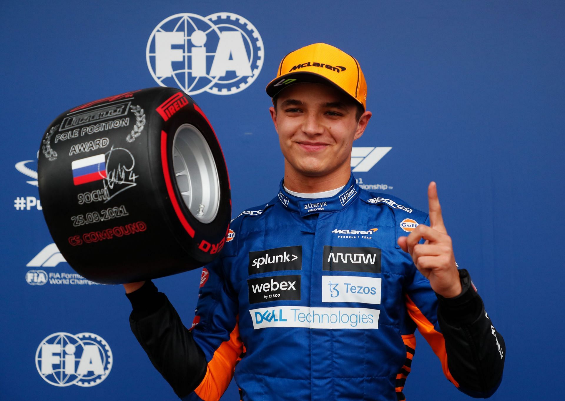 Lando Norris took his first career pole position at the 2021 Russian Grand Prix