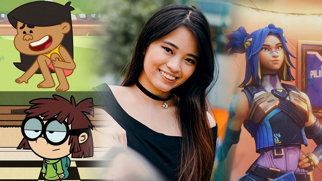 5 popular characters were voiced by the new Valorant Duelist, Neon&#039;s voice actor, Vanille Velasquez. (Image via Sportskeeda)