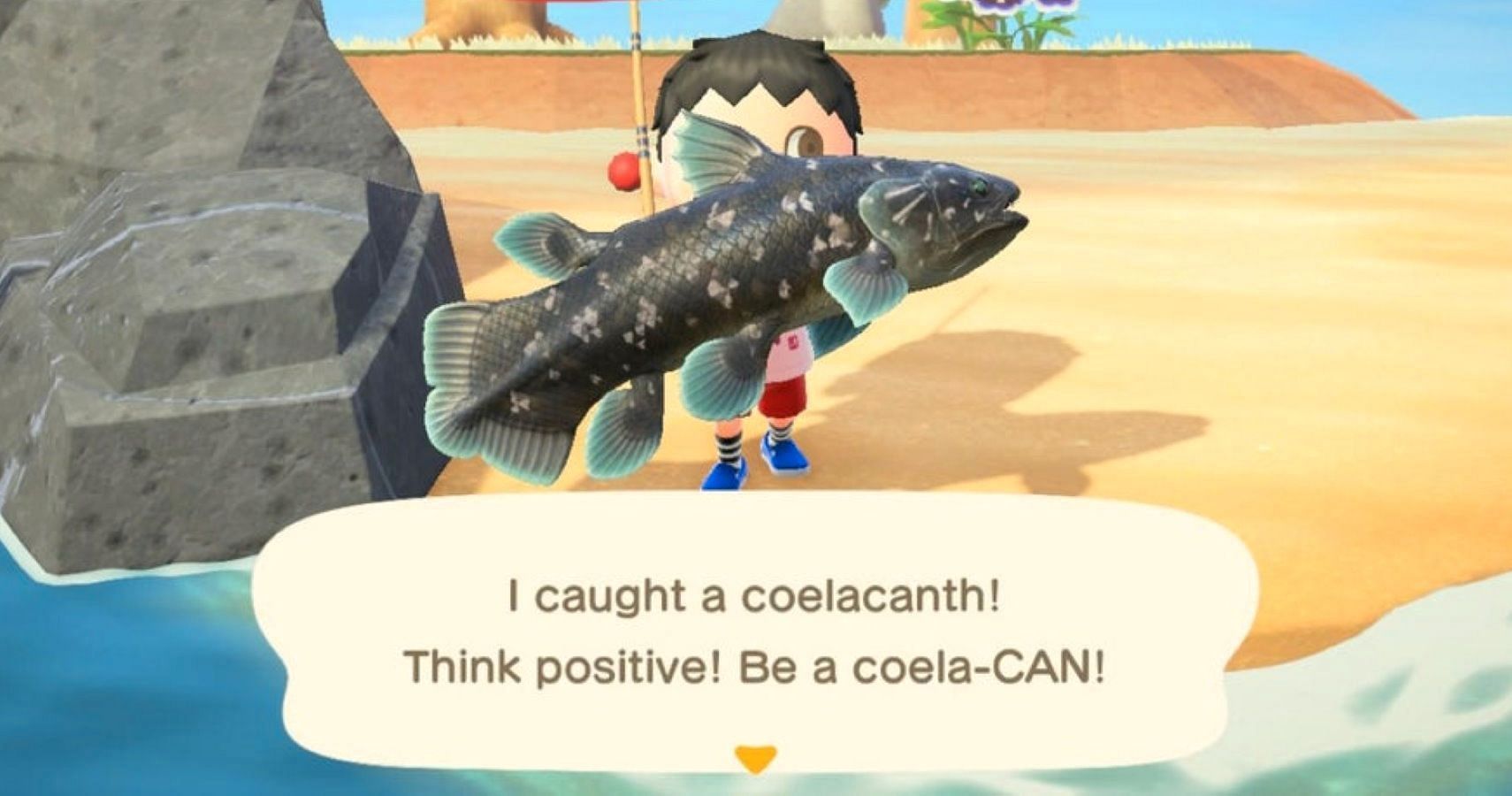 The Coelacanth is one of the most expensive fish in the game (Image via Nintendo)