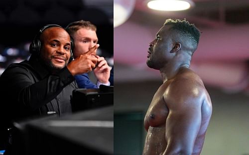 Daniel Cormier (left), Francis Ngannou (right) [Credits: @francusngannou via Instagram]