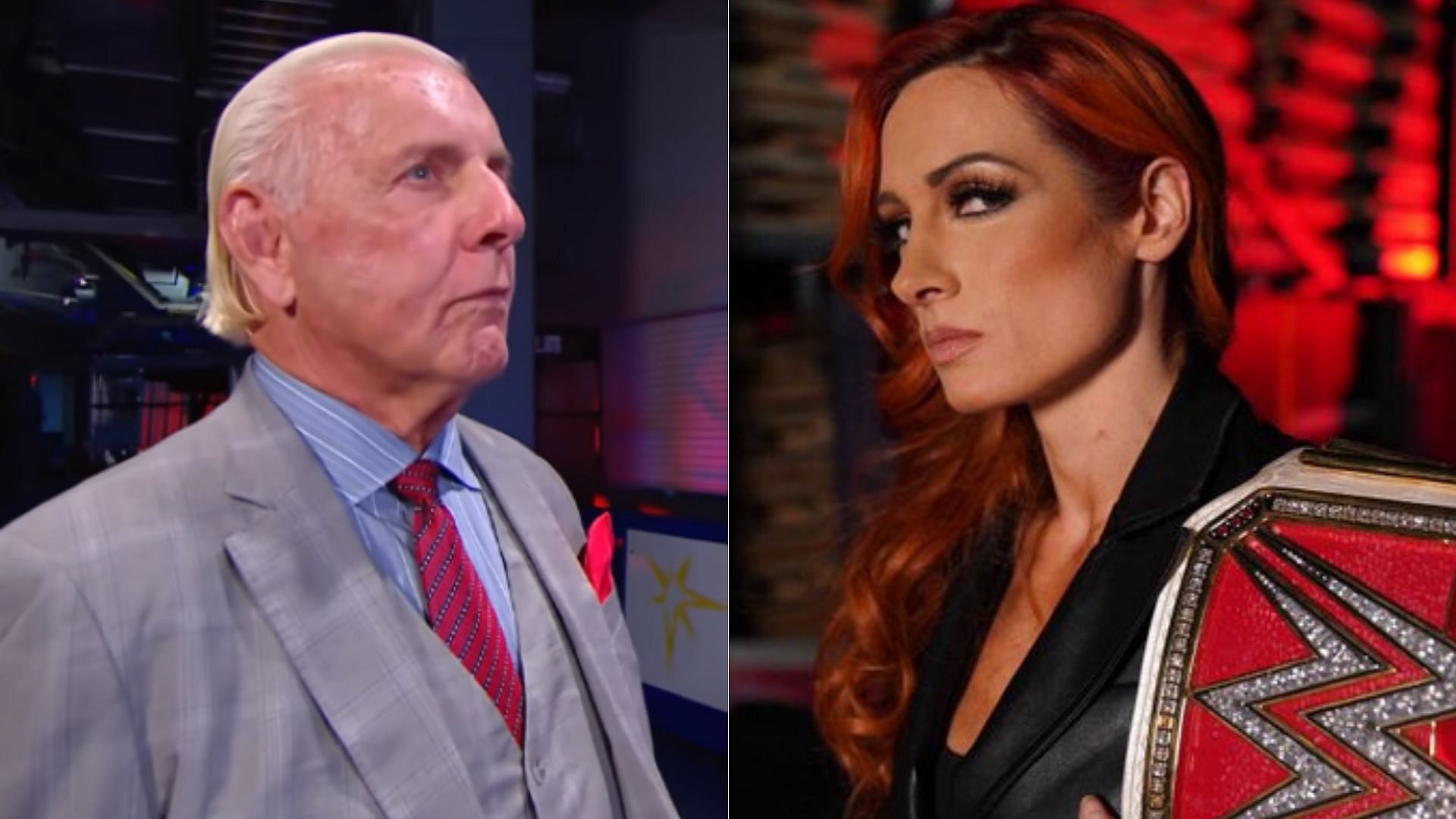 Ric Flair (left); Becky Lynch (right)