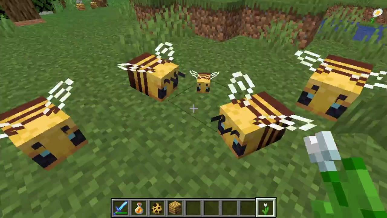 All that breeding bees requires is a few flowers (Image via Mojang)