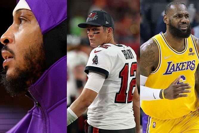 Carmelo Anthony reveals Tom Brady and Buccaneers comparison LeBron James made in Lakers dressing room