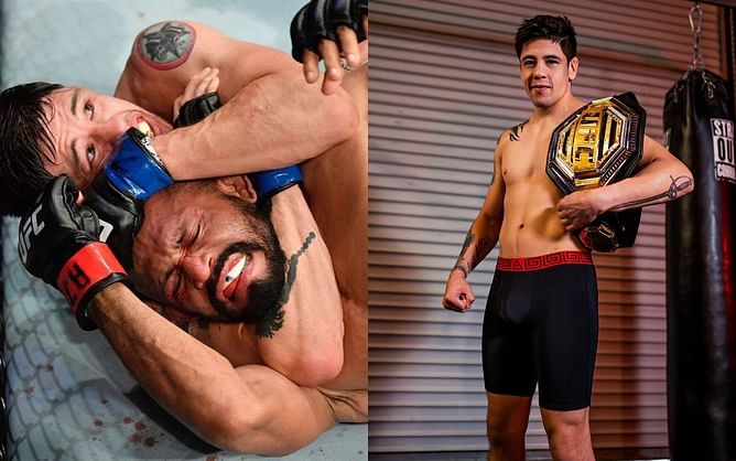Watch: Brandon Moreno reacts euphorically to winning Submission of the Year 2021
