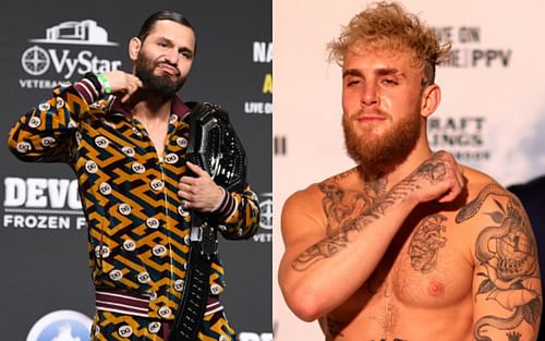 Jorge Masvidal (left); Jake Paul (right)